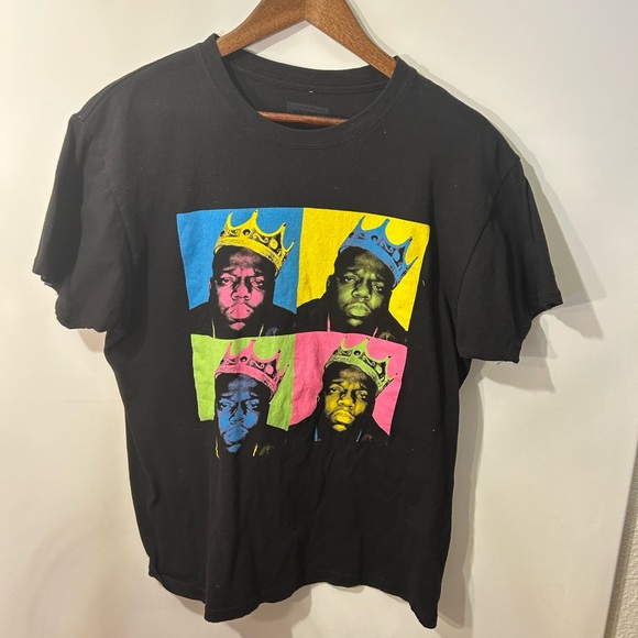 Notorious BIG Black Graphic T-Shirt with Colorful Print - Picture 1 of 2